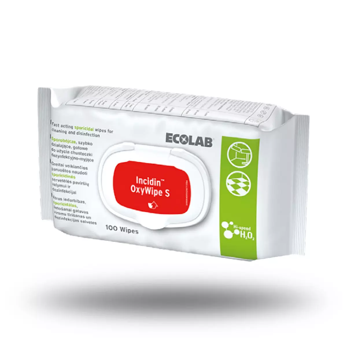Boîte de 100 lingettes détergentes et désinfectantes Incidin Oxywipes s Anios