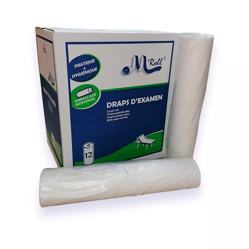 Carton avec rouleaux de drap d'examen J215LMR