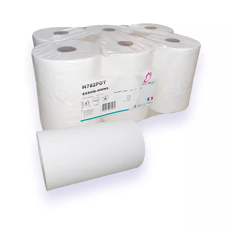 Pack de 6 rouleaux essuie-mains H782POT ouatinelle 2 plis