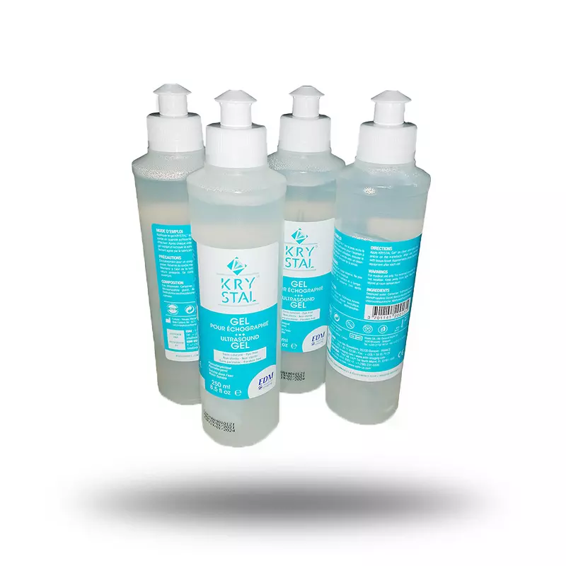 4 flacons de gel échographiques non stérile incolore Krystal