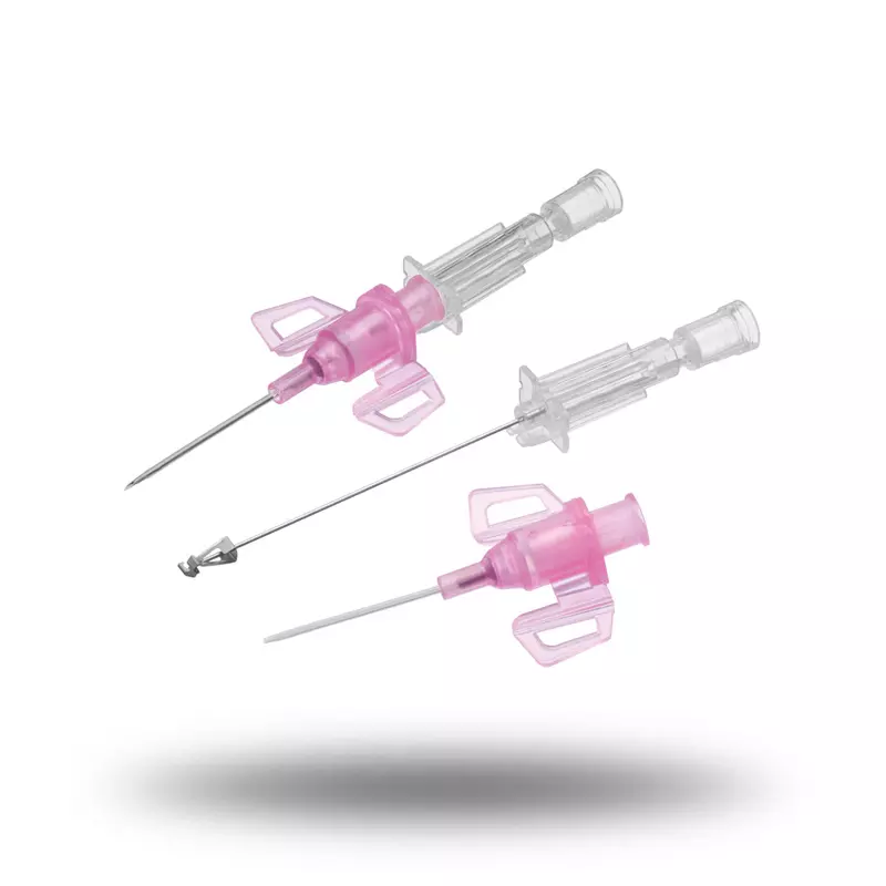 Cathéter court de sécurité avec septum intégré, conçu pour une insertion facile et sécurisée. 