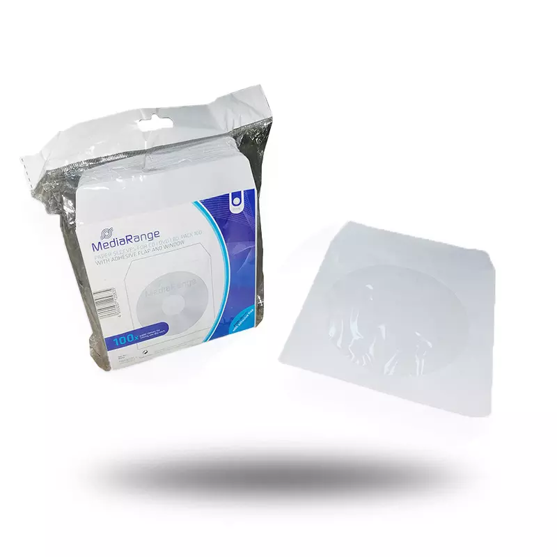 Condtionnement Pochette papier pour CD/DVD blanche
