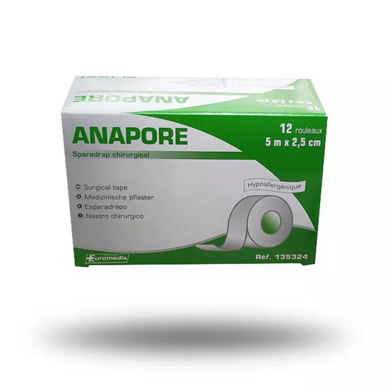 Boite de sparadrap microporeux en non-tissé sans dévidoir ANAPORE