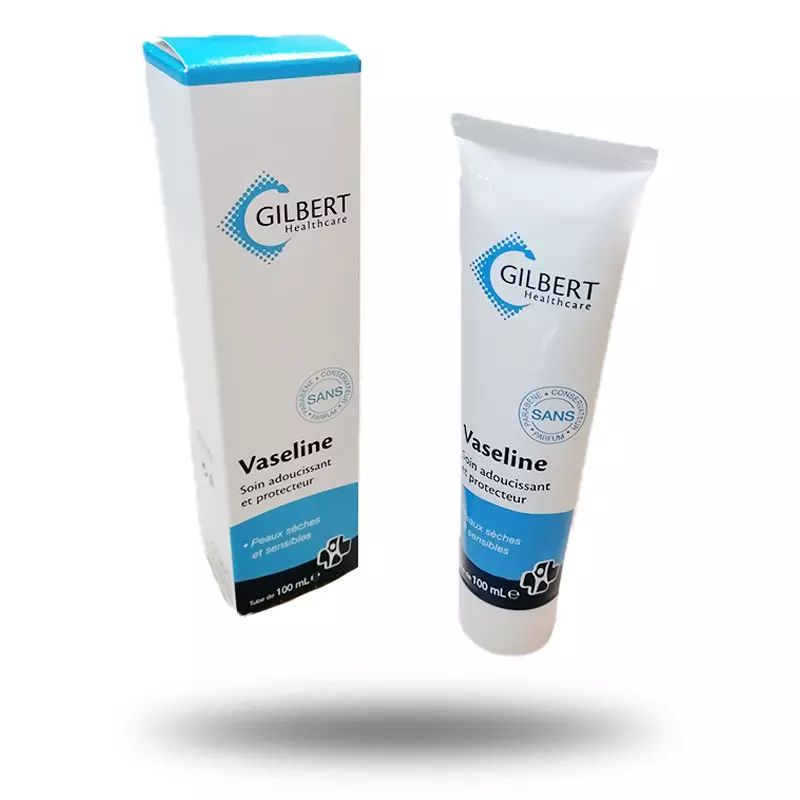 Conditionnement et tube de 100 mL de vaseline en tube GILBERT