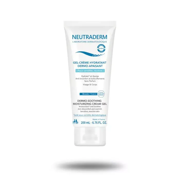 Flacon de 200 mL de gel crème hydratant dermo-apaisant NEUTRADERM