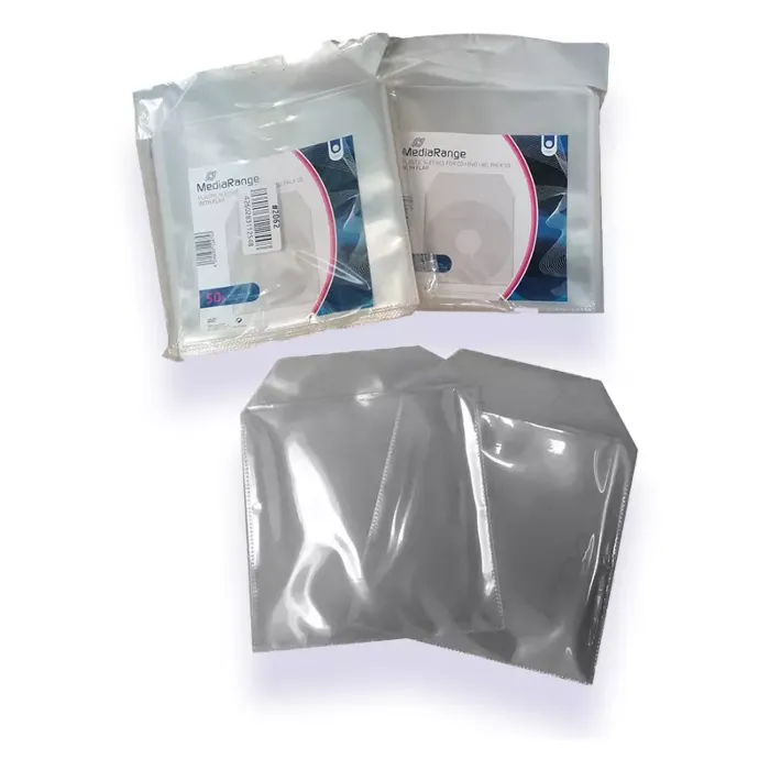 Ensemble de pochettes plastiques pour CD/DVD transparente 
