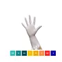 Un gant FINESSIS ZERO : gant de chirurgie sans latex et sans accélérateurs et l'ensemble des tailles disponibles.