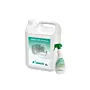 Un bidon de 5 litres et son flacon spray de 750 ml d'ANIOS SPS PREMIUM : nettoyant détartrant désinfectant 3-en-1 pour sanitaires professionnels