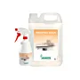 Un bidon de 5 litres et un flacon spray de 1 litre d'ANIOSPRAY QUICK : désinfection rapide des surfaces pour professionnels de santé.