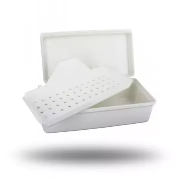 Bac autoclavable 1 L avec panier et couvercle
