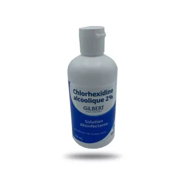 Flacon de chlorhexidine désinfectante incolore 2% GILBERT
