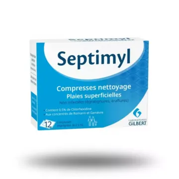 Boîte de compresse de Chlorhexidine SEPTIMYL
