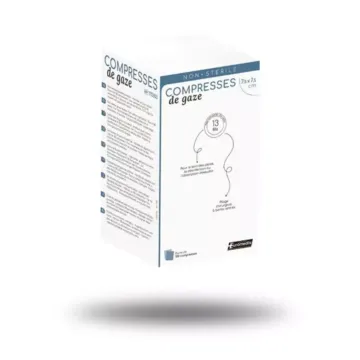 Boite de compresses de gaze non stériles 8 plis EUROMEDIS