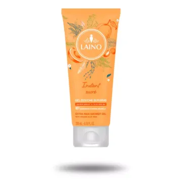 Flacon de gel douche surgras senteur abricot Laino