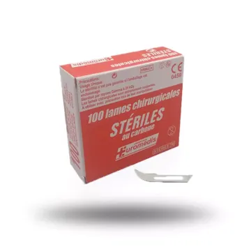 Boîte avec lame de bistouri stérile jetable Euromedis 
