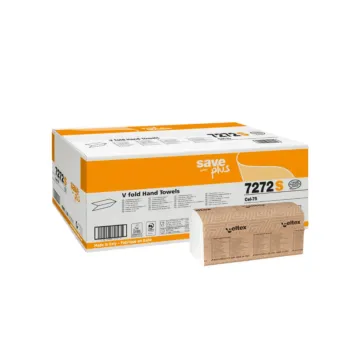 Un carton d'essuie-mains enchevêtrés en V Celtex Save Plus 7272S