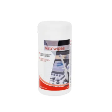 Une boite distributrice de 150 lingettes de VIRO’WIPES : lingettes désinfectantes professionnelles pour dispositifs médicaux