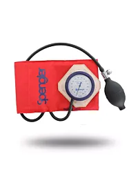 Tensiomètre adulte taille M SPENGLER VAQUEZ-LAUBRY CLASSIC avec brassard velcro en coton rouge