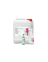 Un bidon de 5 litres, un spray de 750 ml et un spray de 250 ml de MELISEPTOL RAPID : spray désinfectant B.Braun à action rapide pour surfaces médicales