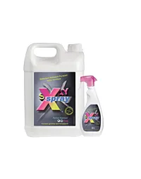 Un bidon de 5 litres et un spray de 750 ml d'X-SPRAY ANIOS : détachant nettoyant surpuissant pour professionnels