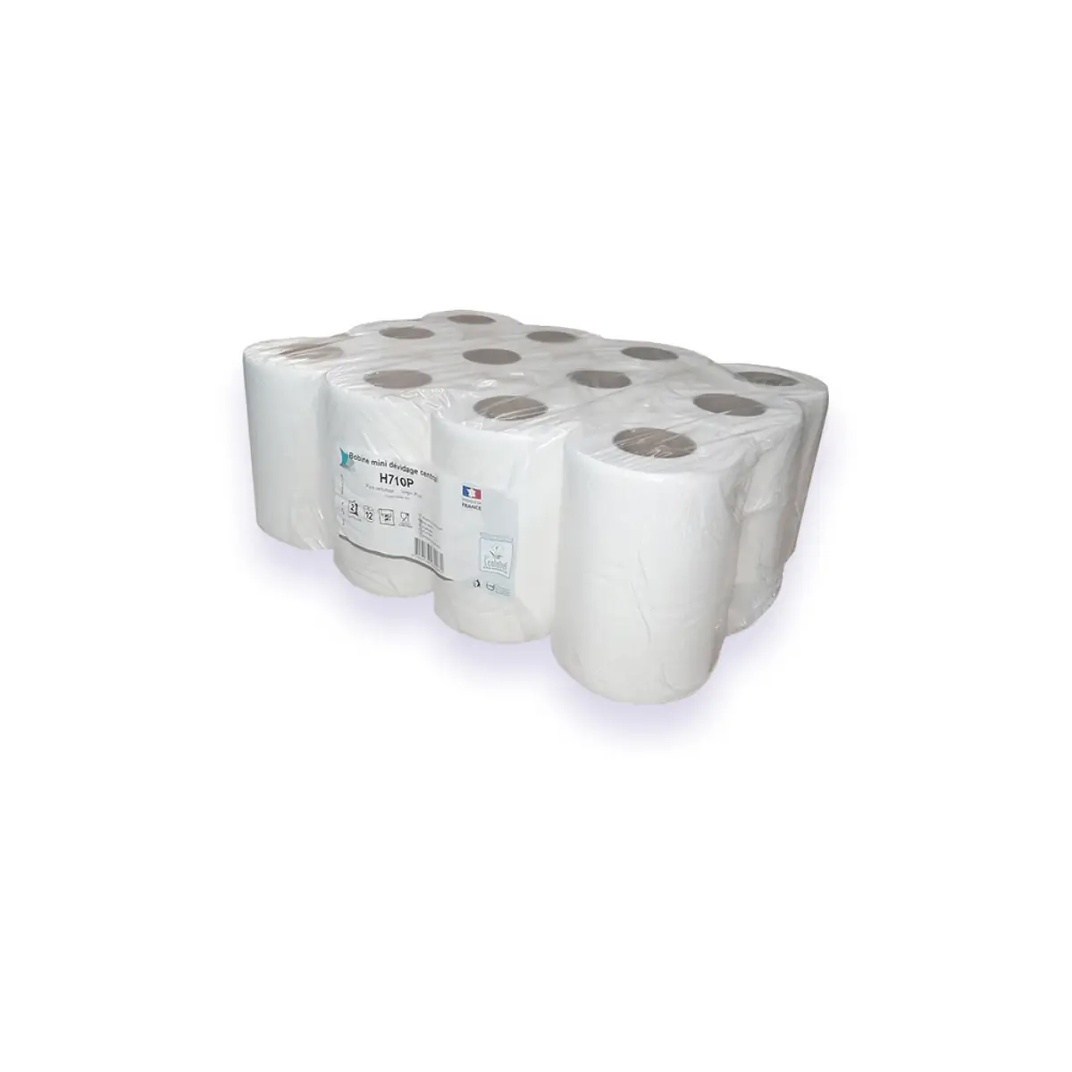 Un pack de 12 H710POT : bobine essuie-mains à dévidage central 200 formats
